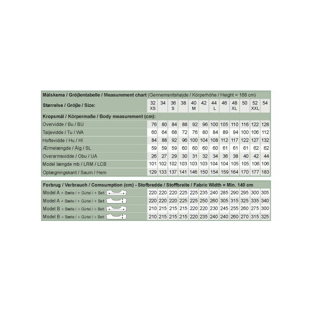 Snitmnster - Line2Line - K2233 Skjortekjole med lomme og blte