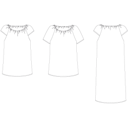 Snitmmster - Line2Line - K2242 Raglan kjole med elastik