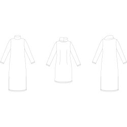 Snitmnster - Line2Line K2270 Kjole med stor krave