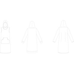 Snitmnster - Line2Line - K2271 Httekjole med kngurulomme