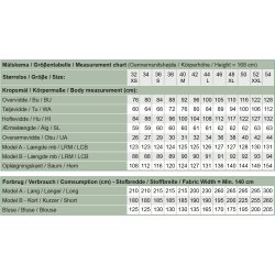 Snitmnster - Line2Line - K2272 Kaftan med krave og slidser