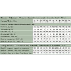 Snitmnster - Line2Line - K2274 Kjole med stkrave og skr stolpe