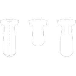 Snitmnster - Line2Line K2276 Kjole 