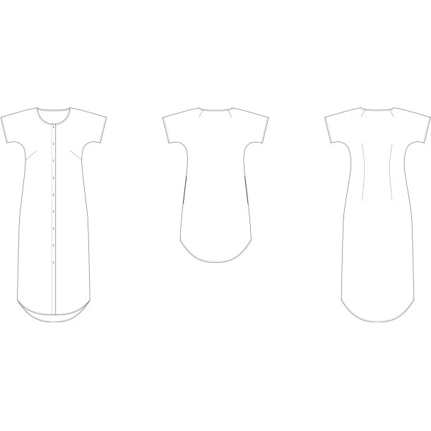 Snitmnster - Line2Line K2276 Kjole 