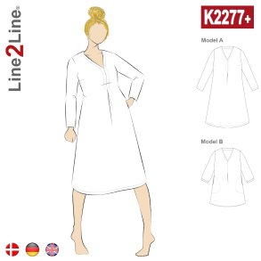 Snitmnster Line2Line - K2277 PLUS SIZE Kjole