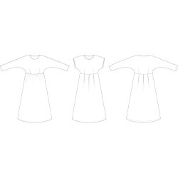 Snitmnster - Line2Line - K2279 Ls Flagermuskjole med wienerlg 