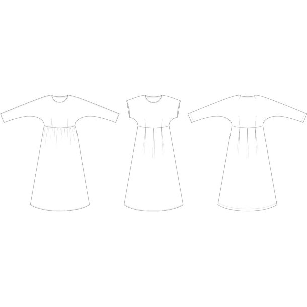 Snitmnster - Line2Line - K2279 Ls Flagermuskjole med wienerlg 