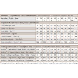 Snitmnster - Line2Line - K2280 Kjole med V-hals, krave og rmeslidser