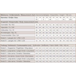 Snitmnster - Line2Line K2281 - Kjole med lg foran og rynker bagp