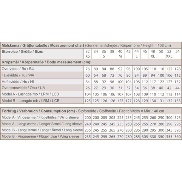 Snitm�nster - Line2Line - K2289 Raglankjole med puf�rmer og v-hals