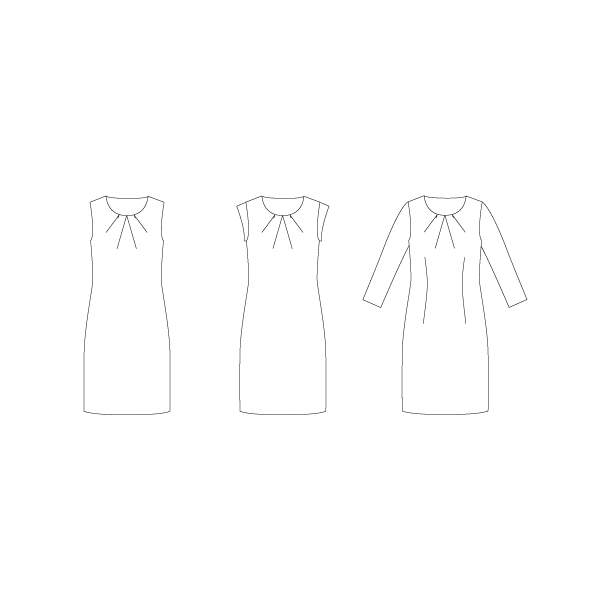 Snitmnster Line2Line K298 Kjole med lg