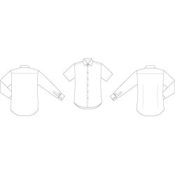 Snitmnster - Line2Line - M801 Klassisk herre skjorte med to kraver