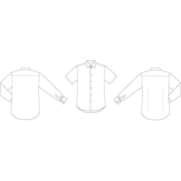 Snitmnster - Line2Line - M801 Klassisk herre skjorte med to kraver