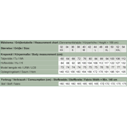 Snitmnster - Line2Line - N327 Nederdel med A-facon og udvendig elastik