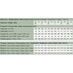 Snitmnster - Line2Line - N337 Cargonederdel med psatte lommer