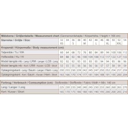 Snitmnster - Line2Line - N338 Nederdel med vidde og faconsyet linning