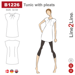 Snitmnster - Line2Line - B1226 Tunika med lg