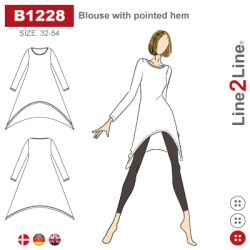 Snitmnster - Line2Line - B1228 Bluse med spidser
