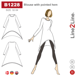 Snitmnster - Line2Line - B1228 Bluse med spidser