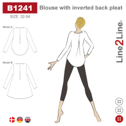 Snitmnster - Line2Line B1241 Bluse med wienerlg i ryggen