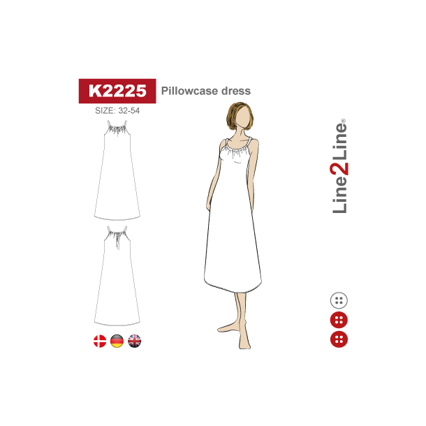 Snitmnster - Line2Line K2225 Stropkjole