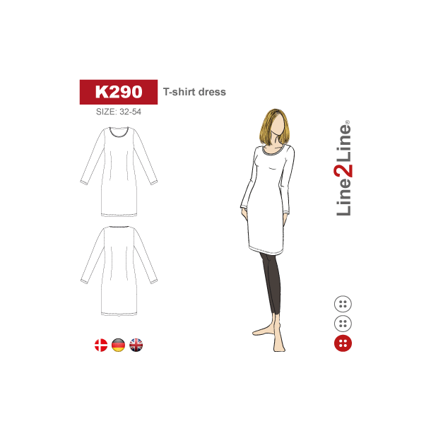 Snitmnster - Line2Line - K290 T-shirt kjole