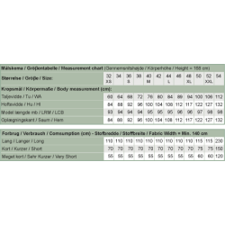 Snitmnster - Line2Line - N329 Lang nederdel med elastik, strk