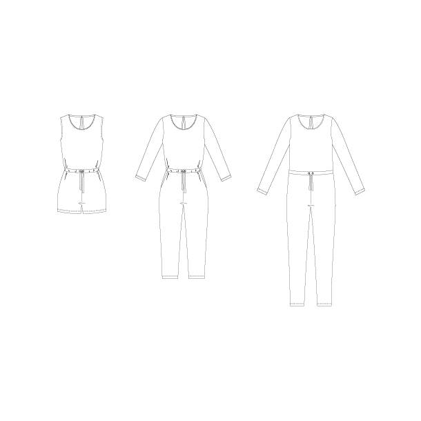 Snitmnster - Line2Line - D700 Buksedragt med bindebnd og lommer