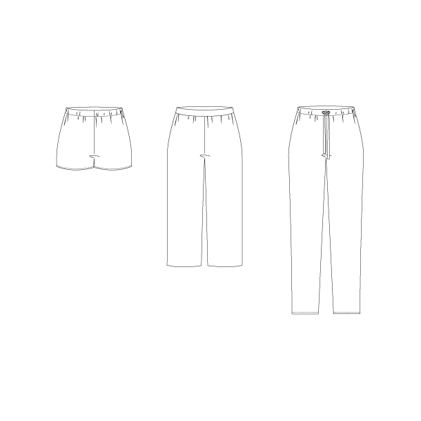 Snitmnster - Line2Line - T616 Ls buks med elastik i taljen