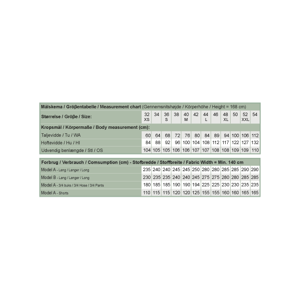Snitmnster - Line2Line - T617 Hjtaljede kassebukser