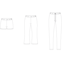 Snitmnster - Line2Line -  T619 Trompet buks med elastik i taljen