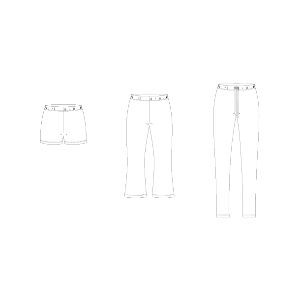 Snitmnster - Line2Line -  T619 Trompet buks med elastik i taljen