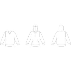 Snitmnster - Line2Line -  U100 Sweatshirt eller httetrje, Unisex