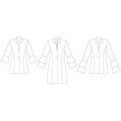 Snitmnster - Line2Line - J461 Jakke med volant rmer