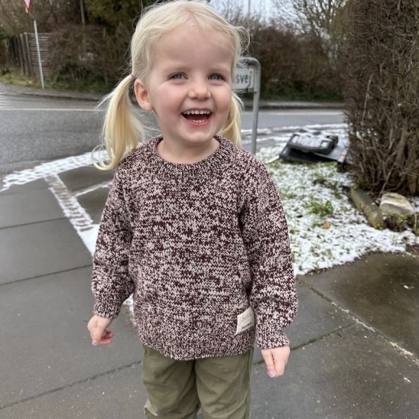 Melange Sweater Junior - strikkeopskrift fra PetiteKnit