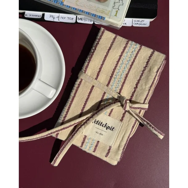 Knitter's Needle Case - To Go - Seersucker Twin Stripe