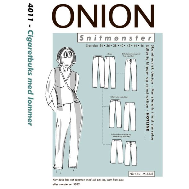 Onion 4011 - Cigaretbuks med lommer. Snitmnster