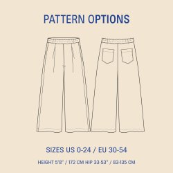Palazzo Pants Paper Sewing Pattern.