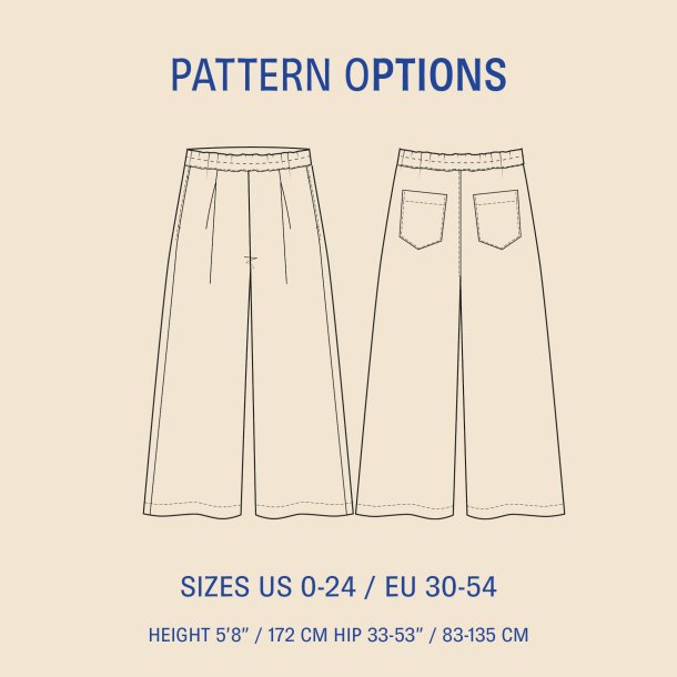 Palazzo Pants Paper Sewing Pattern.