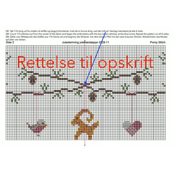 juletr�st�ppe julestemning 2028-11 Str. 128 x 128 cm.