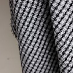 Seersucker Deep Charcoal  pr. 0,25 m - Atelier Brunette