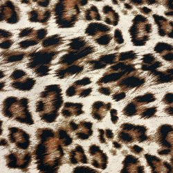 Italiensk viscose stof i leopard - pr. 0,25m