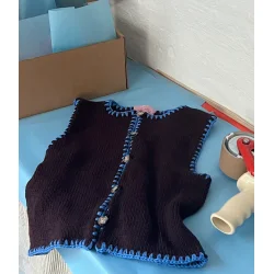 Deima's Crochet top - strikkekit fra DeimaKnitWear str. 2-3