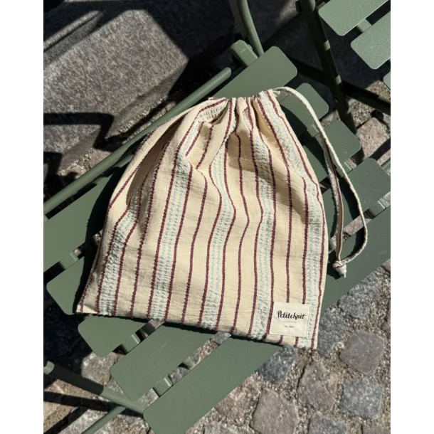 Knitter's String Bag - Seersucker Twin Stripe 