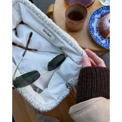 Teddy Clutch i Cotton Waves - Stor