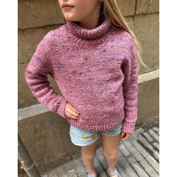 Terrazzo Sweater Junior - Strikkeopskrift fra PetiteKnit