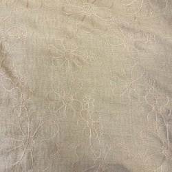 Viskosestof med broderi i sand pr 0,25 m