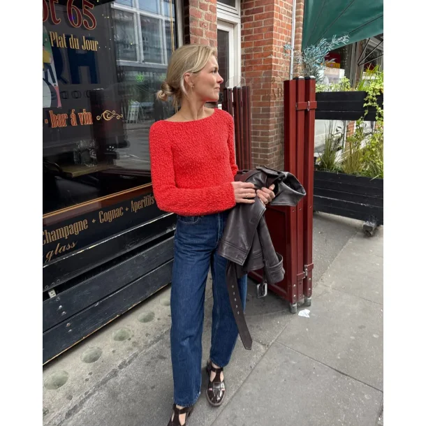 Wave Tee med lange �rmer - Strikkekit fra PetiteKnit