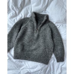 Zipper Sweater Junior - strikkeopskrift fra PetiteKnit
