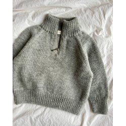 Zipper sweater light junior- strikkeopskrift fra PetiteKnit
